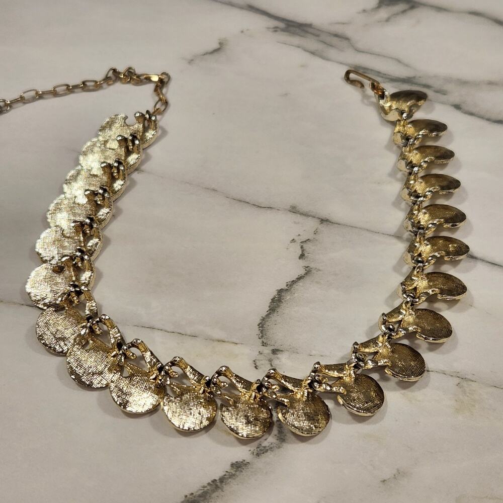 Vintage Gold Tone Necklace Clip On Earrings Set AS IS - Picture 13 of 13